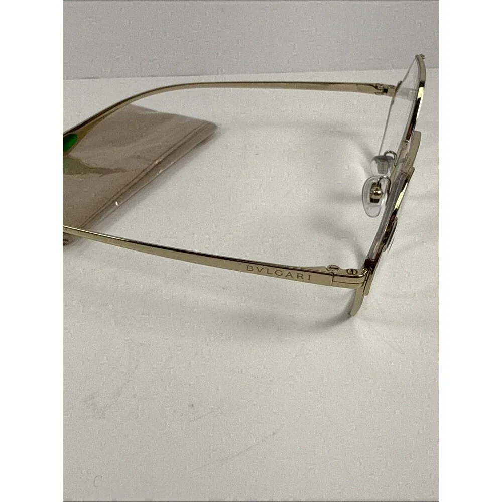 BVLGARI BV 2238 278 GOLD GREEN CRYSTALS GUNMETAL AUTHENTIC EYEGLASSES 53-16